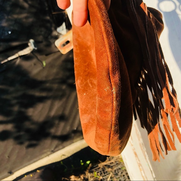 Vintage real leather fringe shoulder purse… - Picture 10 of 10